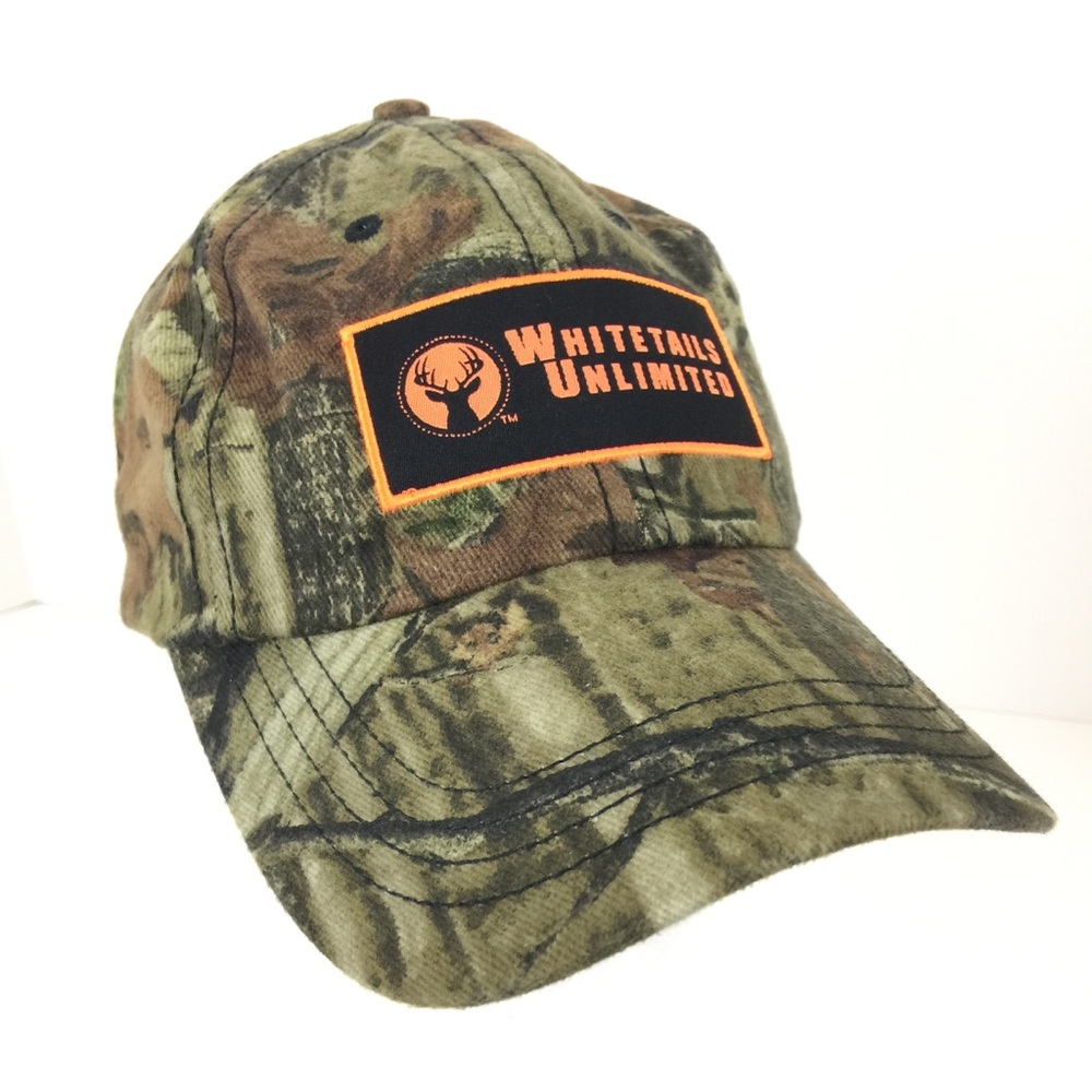 Whitetails Unlimited Camo Strapback Baseball Hat